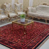 دو عدد فرش قرمز محتشم ۱۰۰۰شانه تراکم۳۲۰۰ در حد نو|فرش|خرم‌آباد, |دیوار