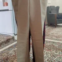 شلوار کتان کرم خاکی