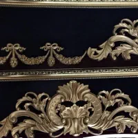 پرده مخمل و حریر سلطنتی با کتیبه مخمل