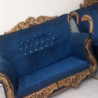 سلام مبل ۷ نفر رنگ آبی نفتی|مبلمان خانگی و میز عسلی|مشهد, امیریه|دیوار