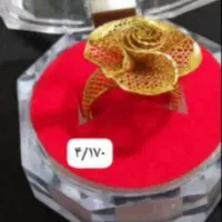 انگشتر گل شیک ویترینی و گشوار سبک  زیر گرم