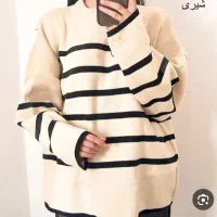 بافت راه راه  فری سایز و کت جین زاپدار نو