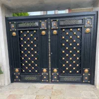 درب آهنی حیاط/پارکینگ/باغ/دولنگه و ریلی