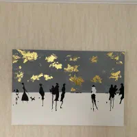 تابلو دکوراتیو مدرن ورق طلا