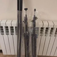 پرده سبز سه متری همراه با پایه