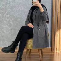 مانتو کمرگت دار تو کرکی