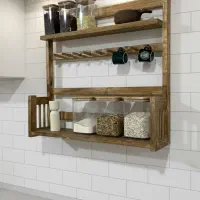 شلف دیواری و رو میزی چوبی