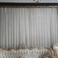 پرده حریر زیبا برای پذیرایی|پرده، رانر، رومیزی|قرچک, شهرک طلائیه|دیوار