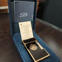 فندک دوپونت لاین ۲ لاکی مشکی با روکش طلا