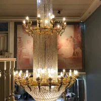 لوسترسه‌لاین‌مجلل‌باآویزکریستال‌وفرشته‌های دست‌ساز