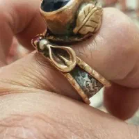 انگشتر کلکسیونی یاقوت برمه قاجاری نقره عیار بالا