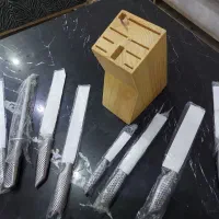 چاقو ۹ تیکه همراه با پایه ی چوبی|ظروف پخت‌وپز|تهران, یاخجی آباد|دیوار