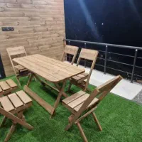 میز و صندلی چوبی نراد رستوران تاشو کمجا نهارخوری|میز و صندلی غذاخوری|رشت, جانبازان|دیوار