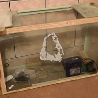 یک آکواریوم ماهی ۱متری با تمام وسایل سالم سالم