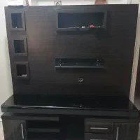 میز تلویزیون پشت دار چوب