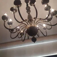 لوستر ۱۶ شاخه مات و طلایی