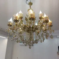 لوستر برنج اصل ۱۰ شاخه ۲۰ شعله|لوستر و چراغ آویز|اسلام‌شهر, شهرک مفیدی|دیوار