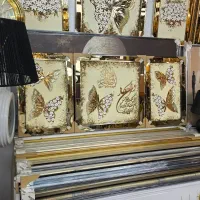 تابلو ۳ تیکه ایه پروانه تابلو اینه کاری