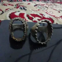 سنگ عقیق و دوتا پایه نقره