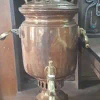 سماور آنتیک ذغالی جنس ورشاب ۸۰ساله