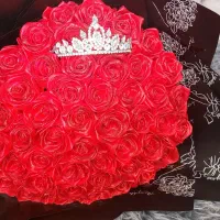 دسته گل روبانی شاین دار|گل مصنوعی|رامهرمز, |دیوار