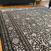 فرش مدرن زغالی دودی