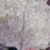 پرده دانتل دوزی برای جهیزیه دوتا
