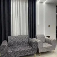 مبل مینیمال راحتی پایه استیل۷نفره طوسی روشن و تیره