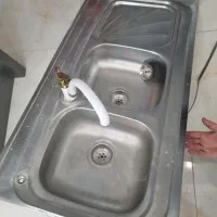 سینک دوقلو|آب‌چکان و نظم‌دهنده ظروف|قم, سراجه (۱۵ خرداد)|دیوار