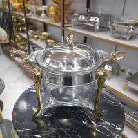 سوفله حلقه نگین استیل طلا