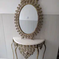 ایینه وشمعدان برنز