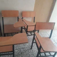 صندلی چوبی دانشجویی ،۵ عدد سالم