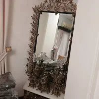 آینه شمعدان سایز برگ برنجی