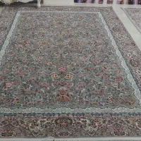 فرش ۶متری ماشینی رنگ نقره آبی