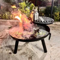 آتشدان هیزمی زغالی گازی پنج میل ۵ سال ضمانت