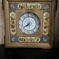ساعت دیواری خاتم کاری، فیروزه کوبی،میناکاری اصفهان