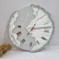 ساعت رزینی زیبا و دستساز،تابلوی گل خشک|ساعت دیواری و تزئینی|شیراز, نصر|دیوار