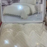 رو تختی مخمل دانتل کریستالدار مناسب جهیزیه عروس