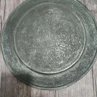 شکارگاه سینی قلمکاری استاد پیل تن