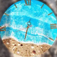 ساعت دیواری رزینی|ساعت دیواری و تزئینی|مبارکه, |دیوار