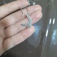 گوشواره نقره به اسم فاطمه