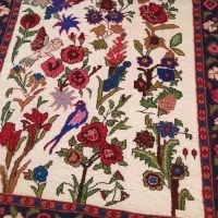 فرش نو دستباف طرح گل و بلبل|فرش|باوله, |دیوار