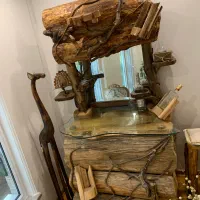 کنسول بار چوبی