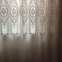 پرده تور نقش دار سفید زیبا|پرده، رانر، رومیزی|اصفهان, شفق|دیوار