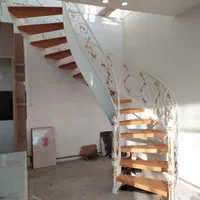 راه پله، پله دوبلکس چوبی، پله گرد|خدمات پیشه و مهارت|تبریز, |دیوار