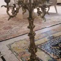 ست برنز برنجی آینه شمدان نیز وساعت ایستاد