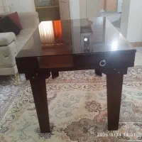 میز ناهار خوری چهار نفره کشودار ومیز عسلی