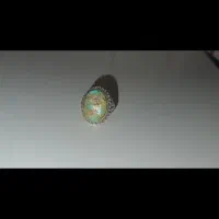 انگشتر فیروزه و عقیق خطی