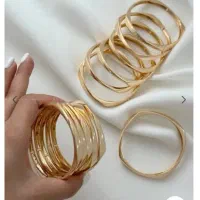 النگو اپل رنگ ثابت طرح طلا سایز دو