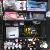 وسایل کاشت ناخن به همراه کیف